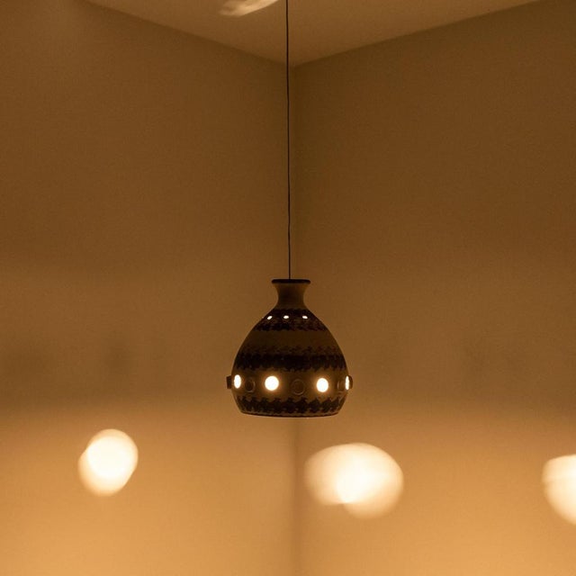 Ceramic Danish Ceramic Pendant Lights, 1970, Set of 2 For Sale - Image 7 of 18
