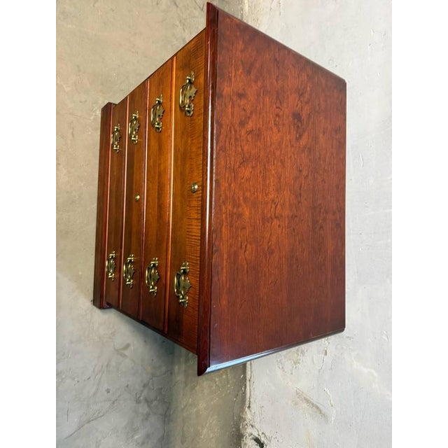 Vintage Chippendale Style Filing Cabinet With Key by Hooker. Furniture For Sale - Image 9 of 17