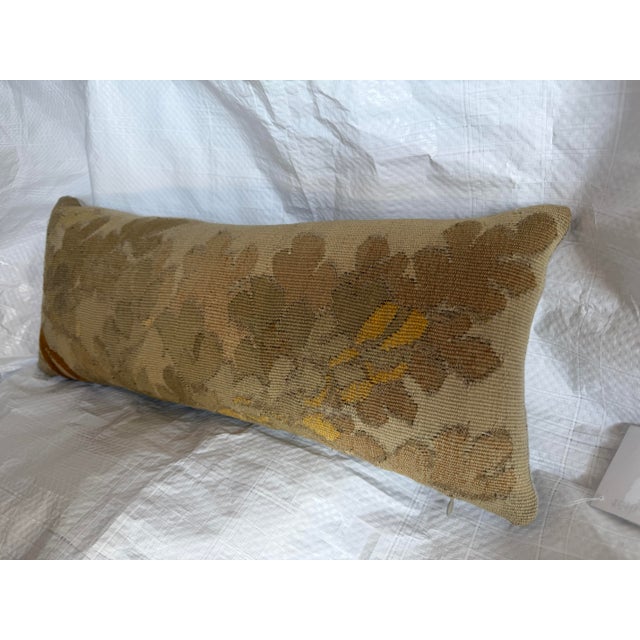 16th Century Antique Brussels Botanical Tapestry Pillow For Sale - Image 4 of 7