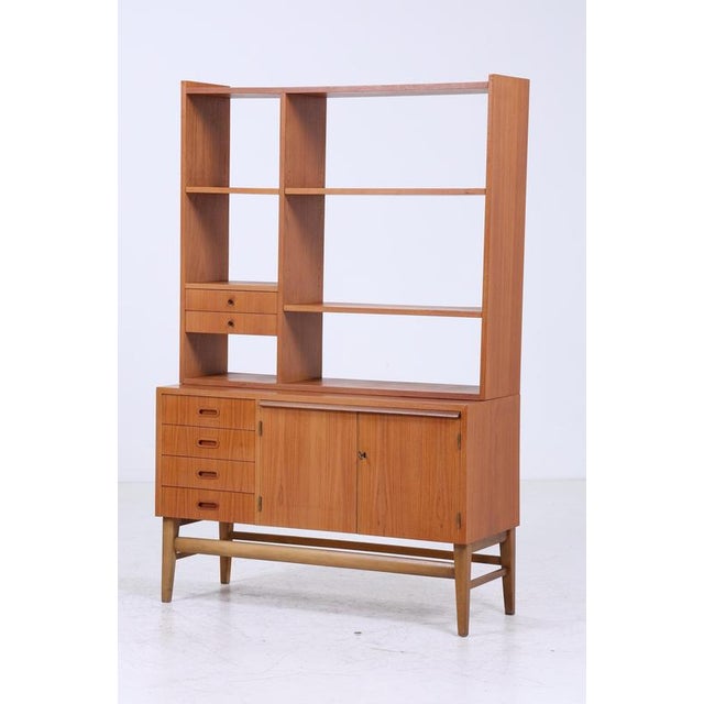 Mid-Century Bookcase with Sliding Doors, 1960s For Sale - Image 4 of 11