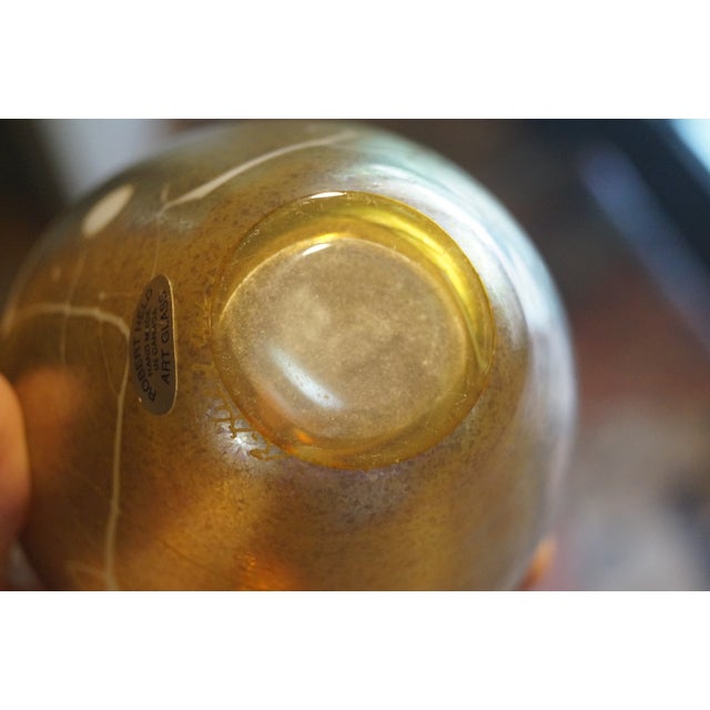 Late 1900s Robert Held Art Glass Iridescent Vase For Sale - Image 9 of 9