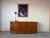 A striking 1980s Postmodern table lamp by Robert Sonneman for George Kovacs, showcasing the bold geometric forms that...