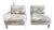 Pair of Mid Century Modern Style Chrome Upholstered Lounge Chairs by Arhaus For Sale