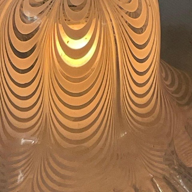 Murano Italian Swirl Hankerchief Shaped Lamp in Glass For Sale - Image 6 of 8