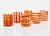 Burnt Orange & White Zanfirico Murano Glasses from Cenedese, Set of 6 For Sale - Image 18 of 18