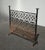 French Country VTG French Country Black Rustic Wrought Iron Fireplace Screen W Candle Holders For Sale - Image 3 of 12