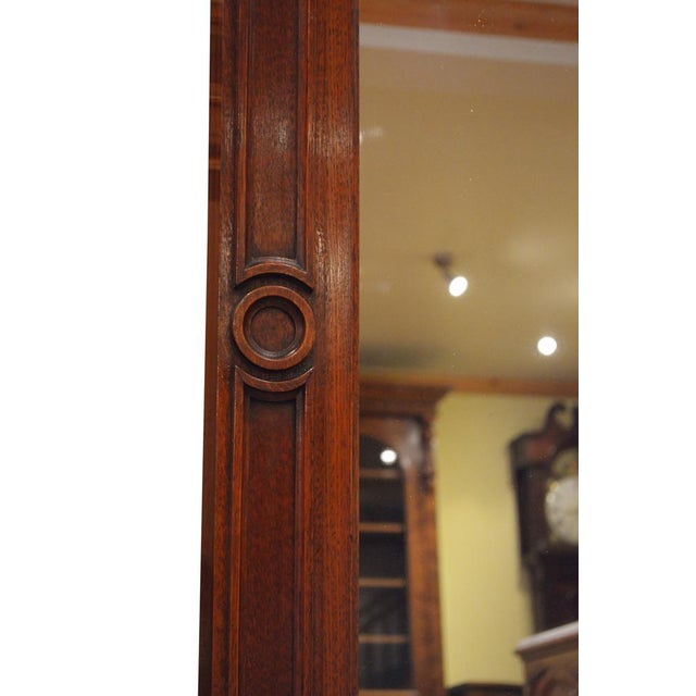 Large Victorian Oak Wall Mirror For Sale - Image 11 of 14