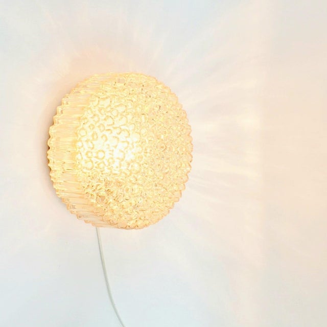 Gold Mid-Century Modern Amber Bubble Glass Flush Mount by Helena Tynell for Limburg, 1970s For Sale - Image 8 of 12