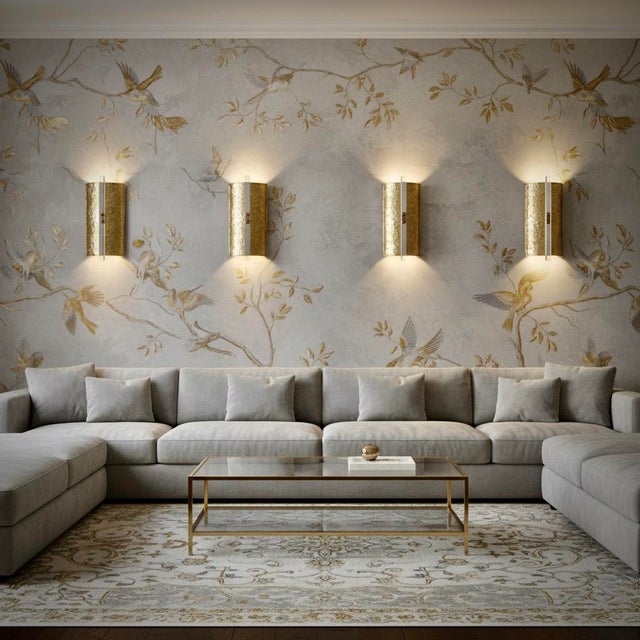 Mid-Century Style Golden Murano Glass Wall Sconce, 2000 For Sale - Image 11 of 11