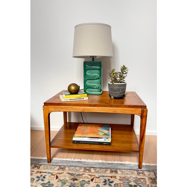 Lane Furniture 1960s Lane "Rhythm" Walnut and Pecan Side Table, Style 997-05 For Sale - Image 4 of 4