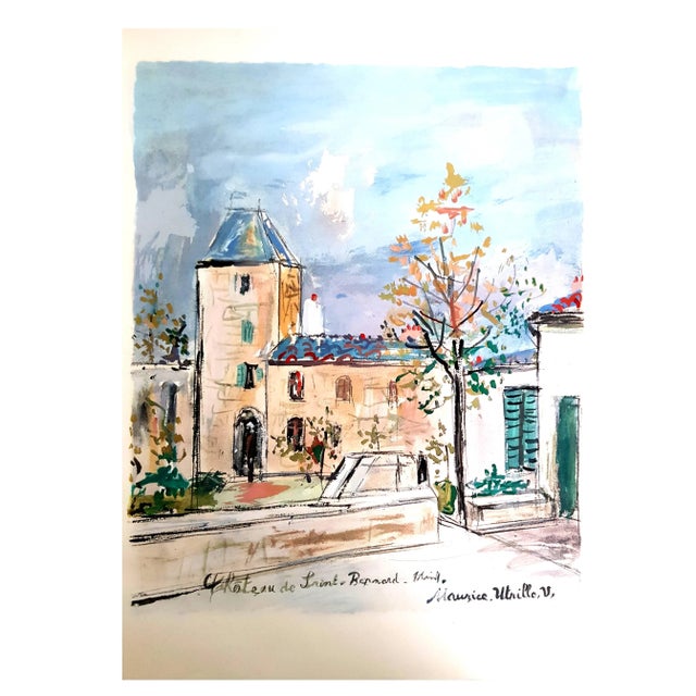 Early 21st Century Inspired Village of Montmartre - Pochoir 1950 For Sale - Image 5 of 6
