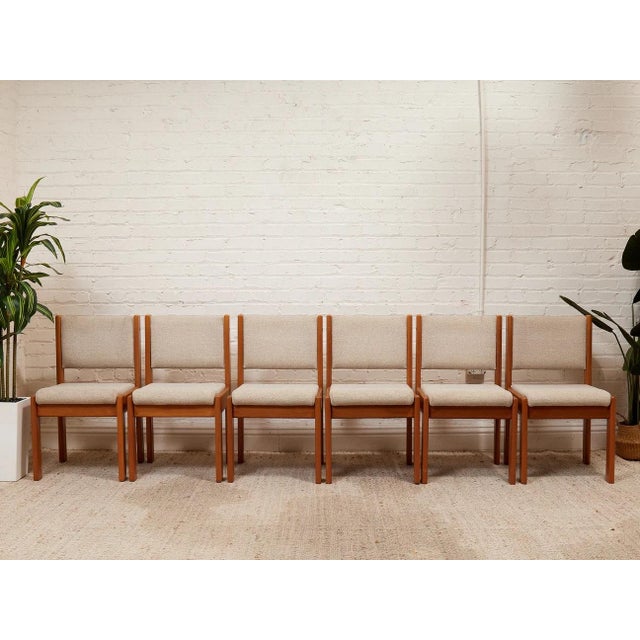 Mid 20th Century Set of Six Danish Modern Teak Chairs For Sale In Los Angeles - Image 6 of 12