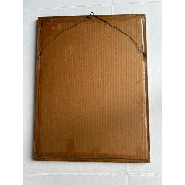 Blue Vintage Elk Paint by Numbers Painting Framed For Sale - Image 8 of 8