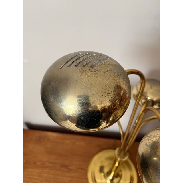 Vintage Brass Waterfall/Tiered Eyeball Lamp After Sonneman For Sale - Image 10 of 12