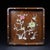 This is an exquisite square wooden tray featuring intricate mother-of-pearl (nacre) inlay work. Crafted from a richly...