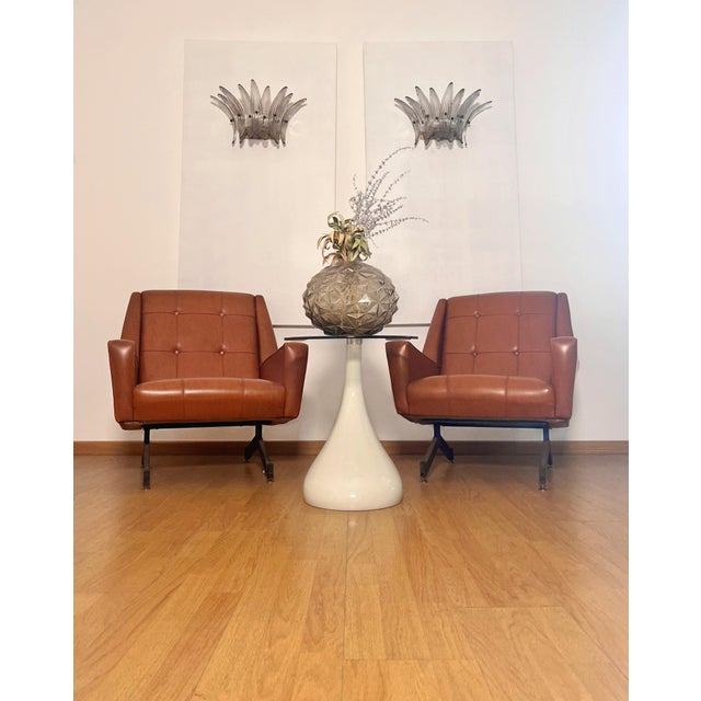Vintage Smoked Glass Palmette Wall Lights, 1990s, Set of 2 For Sale - Image 13 of 17