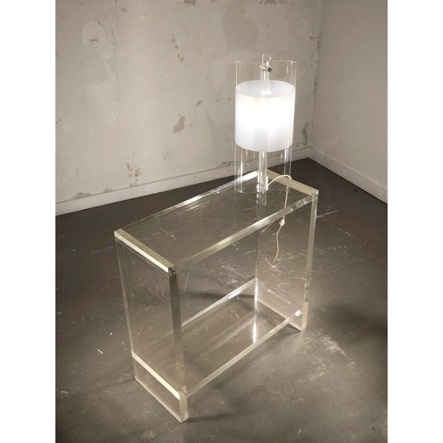 Postmodern Postmodern Acrylic Glass Console Table, France, 1970s For Sale - Image 3 of 9