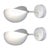 Mid-Century Modern White Eye Sconces by Serge Mouille, Set of 2 For Sale - Image 6 of 6