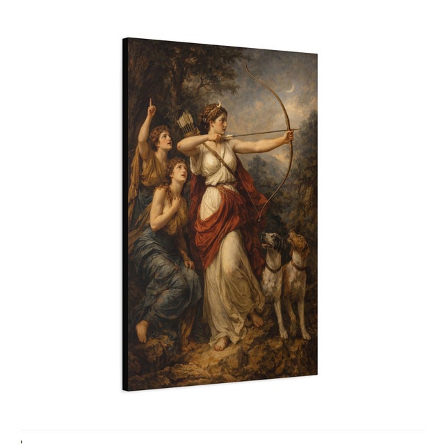 Atelier Aria Lumae Artemis Huntress of the Crescent Moon Fine Art Gallery Board Print For Sale - Image 4 of 13