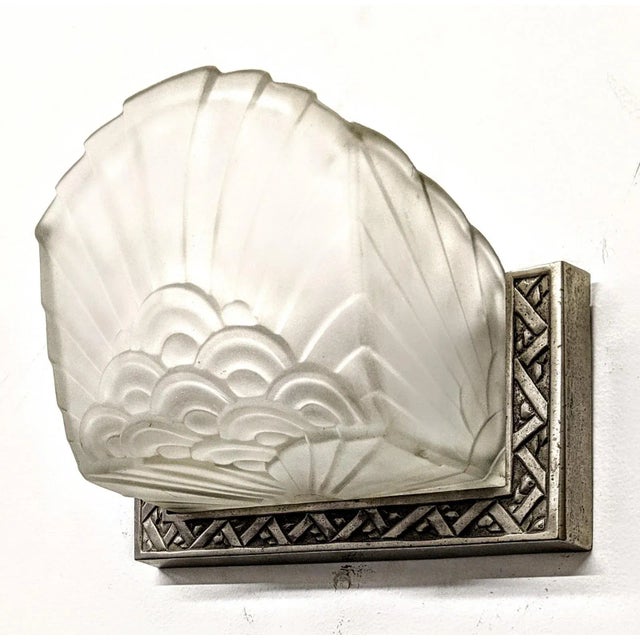 Art Deco French Art Deco Wall Sconces Signed by Schneider - a Pair For Sale - Image 3 of 7