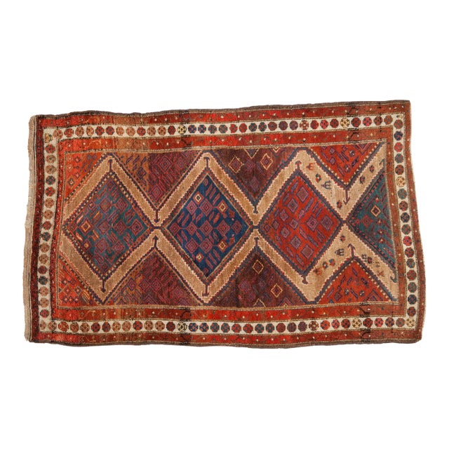 Antique Fine Hamadan Rug - 4'1" X 6'7" For Sale