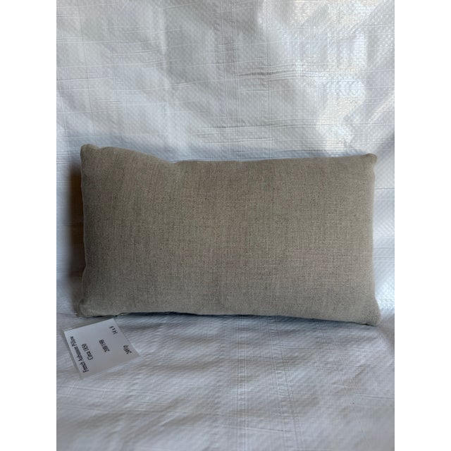Textile 1850s Antique Aubusson Floral Lumbar Pillow in Olive Gold Design For Sale - Image 7 of 7