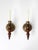 Farmhouse Vintage Colonial Revival Wood Candle Wall Sconces Pair For Sale - Image 3 of 12