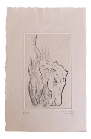 Marcel Kurtz - The Horse - Original Etching - Late 20th Century