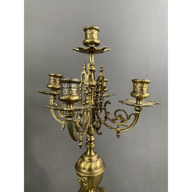 Bronze Fireplace Trim, Early 20th Century, Set of 3 For Sale - Image 6 of 11