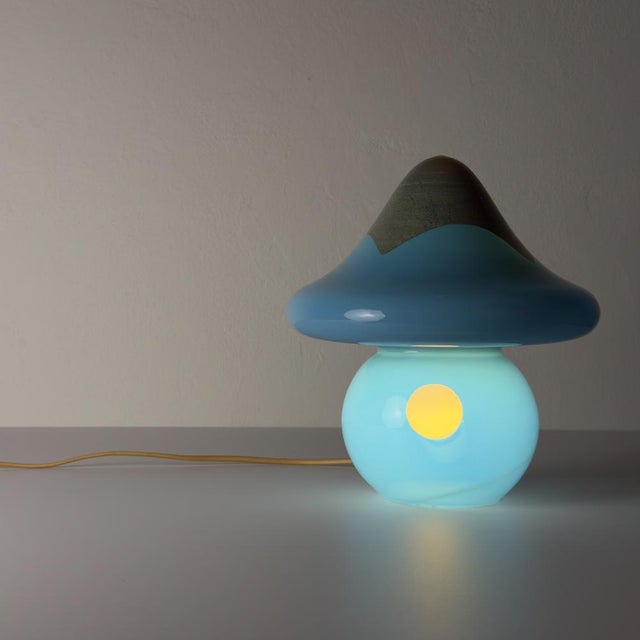 Murano Glass Mushroom Table Lamp, Italy, 1970s For Sale - Image 12 of 18