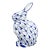 Andrea by Sadek Blue & White Herend Style Porcelain Bunny Figurine – Fishnet Pattern For Sale