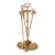 1960s Spanish Baroque Curated Brass Fireplace Tools Set With Stand - 3 Pieces For Sale