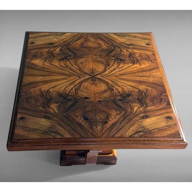 Late 19th Century Italian Art Deco Square Coffee Table With Dual-Tier Base For Sale - Image 10 of 18