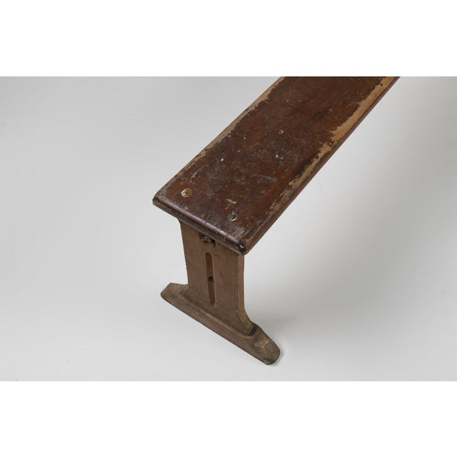 Wood French Rustic Bench in Oak with Carvings, 1850s For Sale - Image 7 of 11