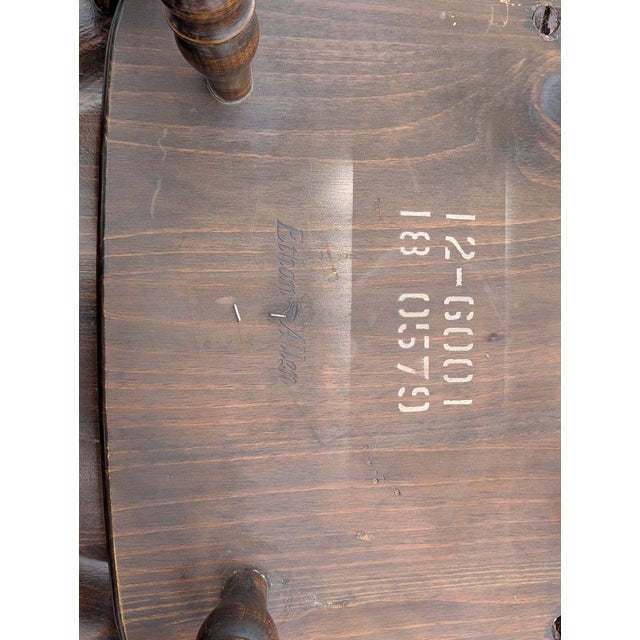 Brown Vintage Ethan Allen Old Tavern Pine Dining Table Chairs - A Pair For Sale - Image 8 of 11