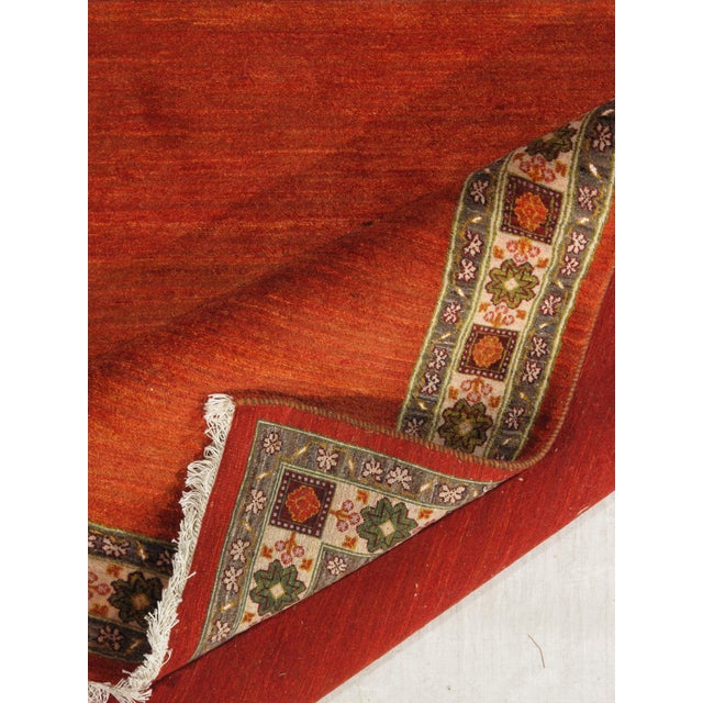 Vintage Hand-Knotted Persian Gabbeh Rug 6'6" X 9'2" For Sale In Washington DC - Image 6 of 6