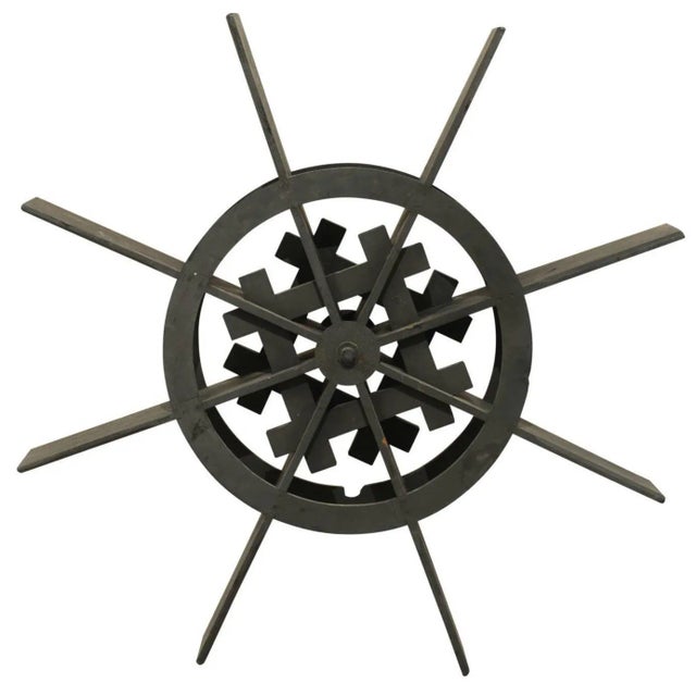Water Wheel Decoration of Ebonized Jackwood From Kerala, India For Sale - Image 10 of 10