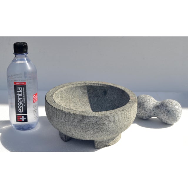 Stone Vintage Ancient Art Granite Molcajete Spice Grinder 8-Inch Usa Imusa For Sale - Image 7 of 14