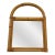 Vintage Petite Arched Rattan & Bamboo Wall Mirror For Sale