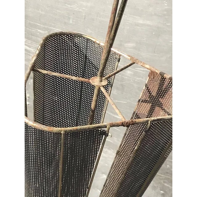 Mid-Century Modern Mid-Century Italian Metal Umbrella Stand For Sale - Image 3 of 9