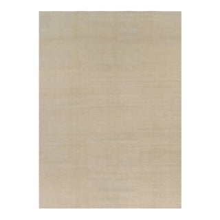 Rug & Kilim’s Oversized Contemporary Textural Solid Rug in Beige Tones - 13x18 For Sale
