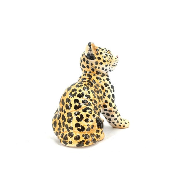 Hand-Painted Ceramic Leopard, Italy, 1960s, in Flawless conditions. Designed 1960 to 1969