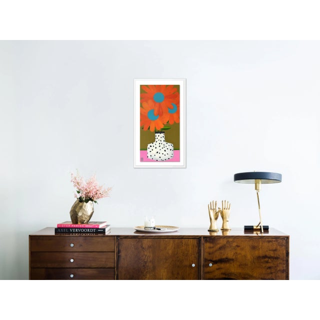 Contemporary Changing Colors by Jelly Chen in White Framed Paper, Medium Art Print For Sale - Image 3 of 4