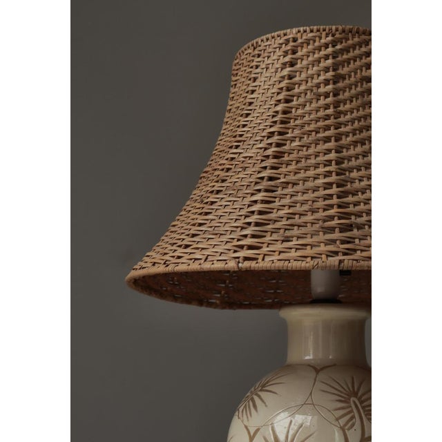 1950s Modern Danish Table Lamp by Astrid Tjalk for Kähler Ceramics, Denmark, 1950s For Sale - Image 5 of 16