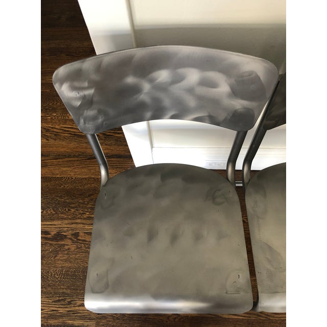 Restoration Hardware Metal Schoolhouse Dining Chairs - Set of 4 | Chairish