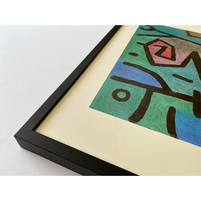 1980s Paul Klee Vintage 1986 Lithograph Print Framed Modernist Poster " Heroische Rosen " 1938 For Sale - Image 5 of 15
