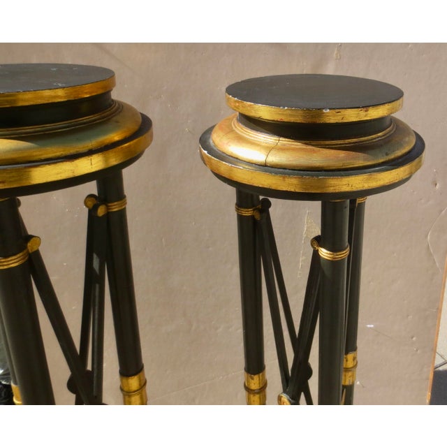 Hollywood Regency Pair of Directoire Style Pedistals -- A Pair of 2 For Sale - Image 3 of 16