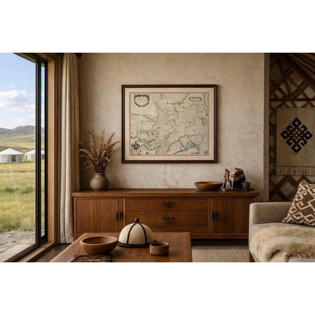 Imperial Mughal India Map from Blaeu, 1642 For Sale - Image 3 of 13