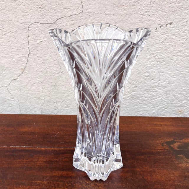 Glass Crystal Vase, Noritake Bleikristall Germany, 1970s. For Sale - Image 7 of 12