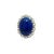 Modern Mid 20th Century 18k Yellow/White Gold Oval Cut Center Opal and Diamond Halo Ring, Size 6.25 For Sale - Image 3 of 11